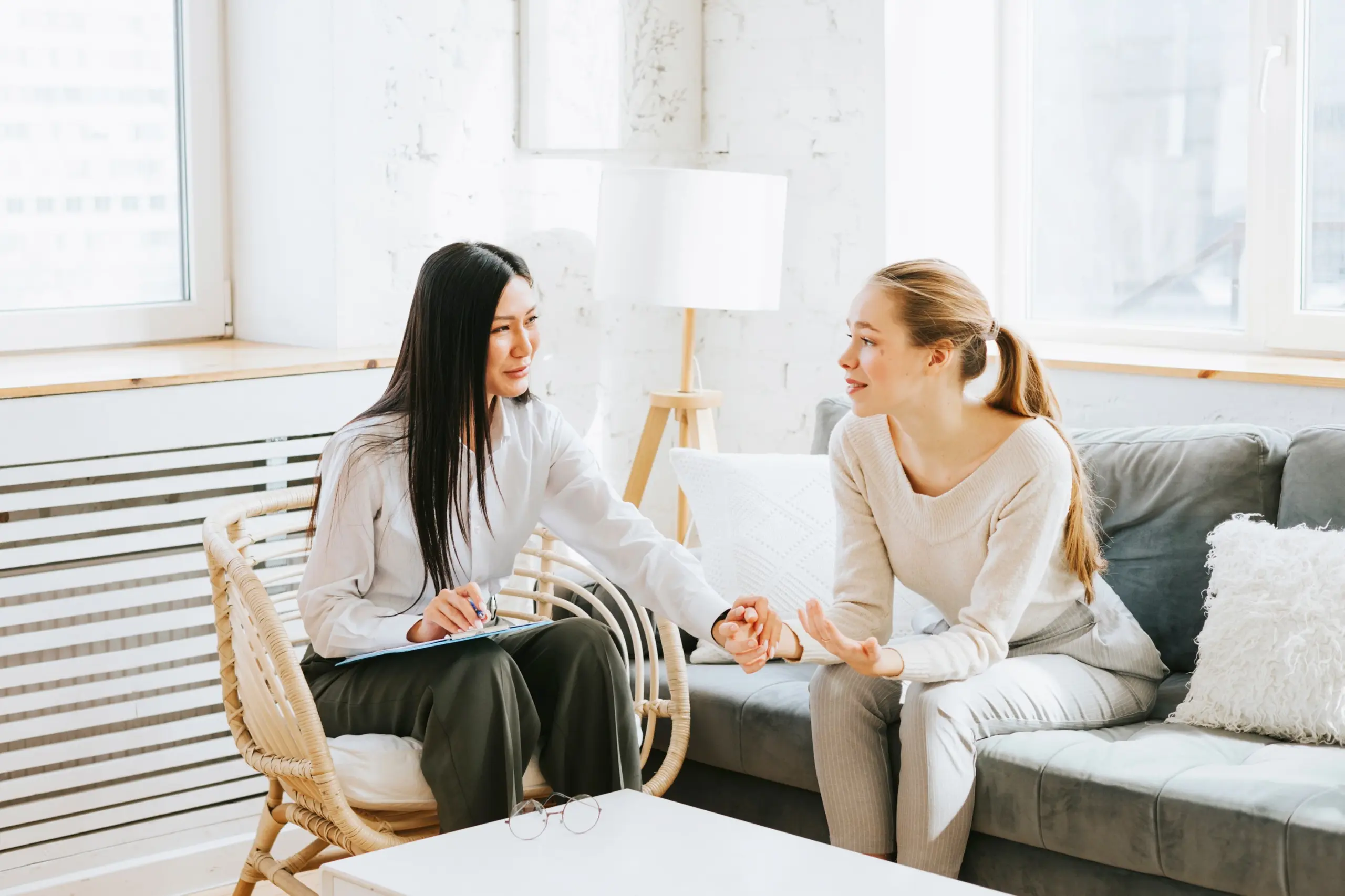licensed counselor providing guidance during recovery session