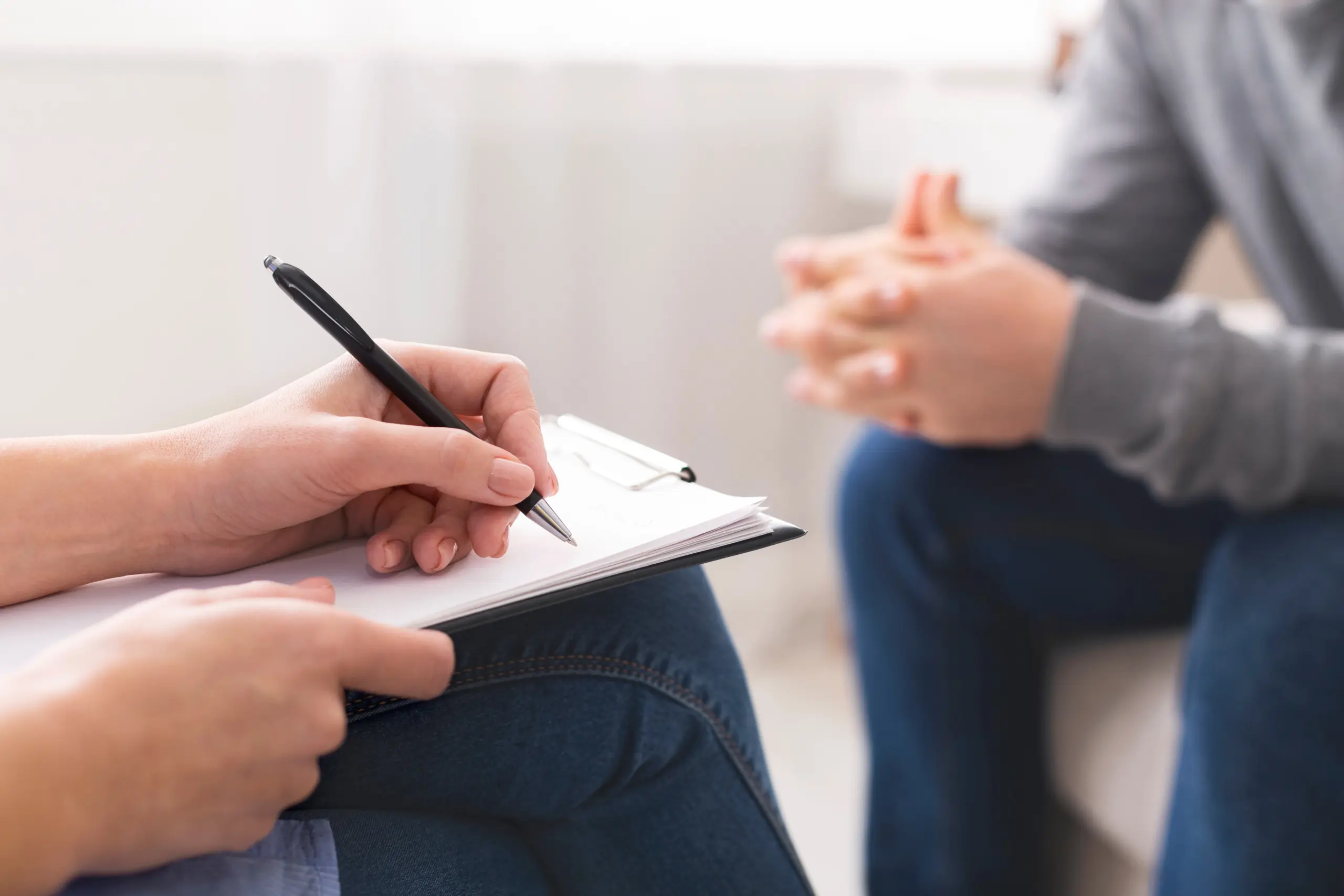 Casa Leona counselor helping client create aftercare job transition plan